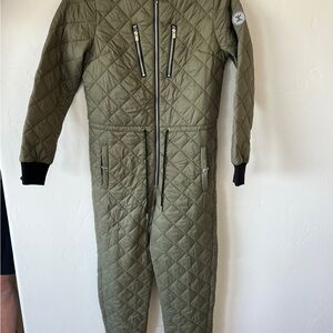 Onepiece Quilted Olive Jumpsuit